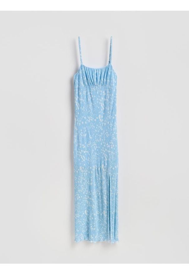 Reserved - Sukienka maxi - wielobarwny. Materiał: dzianina. Typ sukienki: proste. Długość: maxi