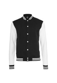 Urban Classics - Urban classic 2-tone college sweat basic jacket. Kolor: czarny, biały, wielokolorowy #1