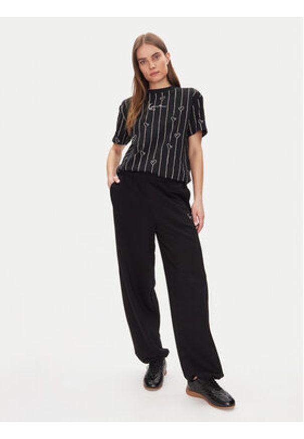 Karl Kani Spodnie dresowe Signature Os 61030062 Czarny Relaxed Fit. Kolor: czarny. Materiał: syntetyk, bawełna