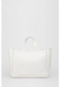 Patrizia Pepe torebka skórzana kolor biały. Kolor: biały. Materiał: skórzane. Rodzaj torebki: na ramię #3