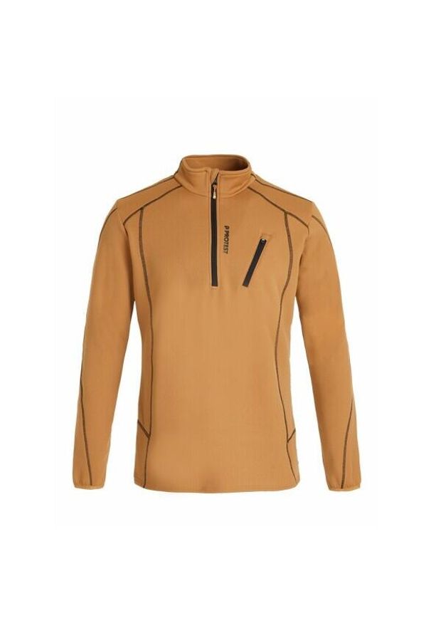 Polar z zamkiem błyskawicznym 1/4 Protest Humans. Kolor: wielokolorowy, brązowy, pomarańczowy. Materiał: polar. Sezon: zima. Sport: narciarstwo