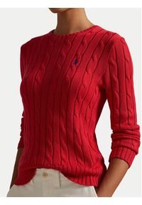 Polo Ralph Lauren Sweter 211971869019 Czerwony Slim Fit. Typ kołnierza: polo. Kolor: czerwony. Materiał: bawełna #4