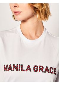 Manila Grace T-Shirt T169CU Biały Regular Fit. Kolor: biały. Materiał: bawełna #3