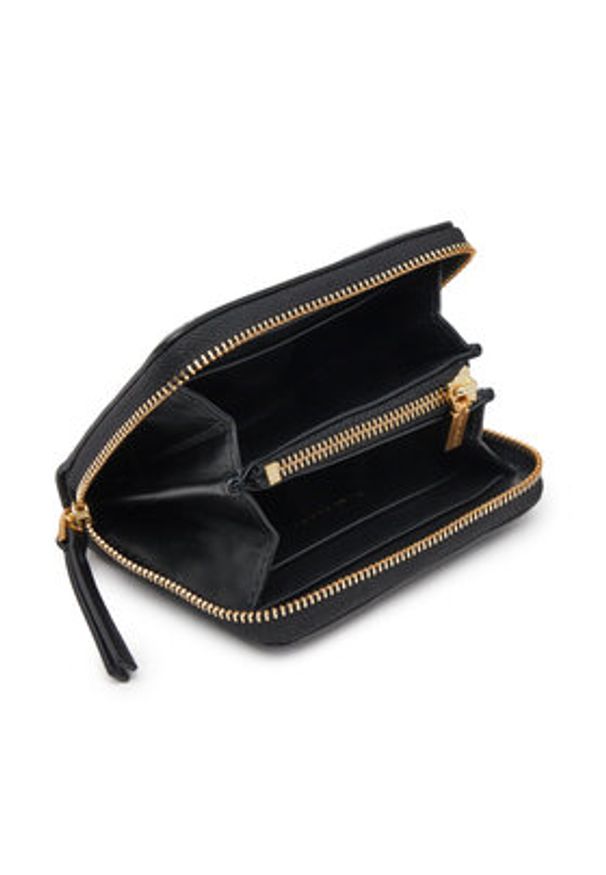 Tory Burch Mały Portfel Damski 159791 Czarny. Kolor: czarny. Materiał: skóra