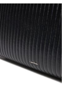 Calvin Klein Torebka Mini Line Quilt Medium Shopper K60K613077 Czarny. Kolor: czarny. Materiał: skórzane #4