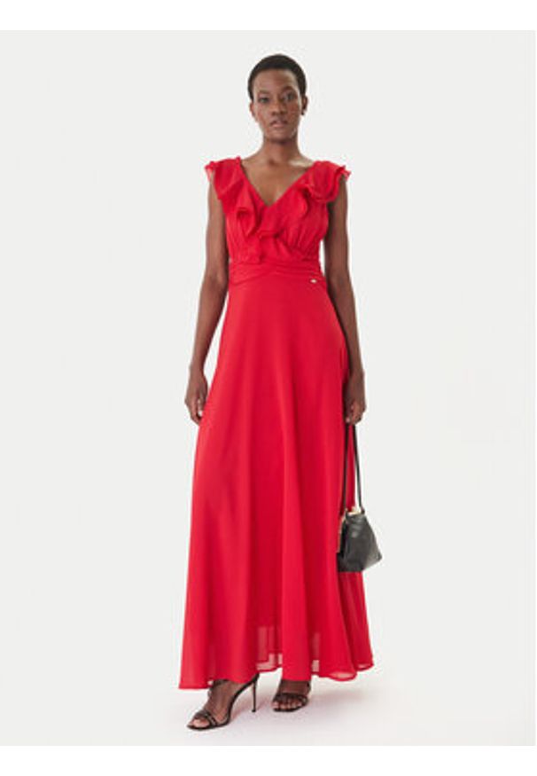 Artigli Sukienka wieczorowa ACAB004623 Czerwony Regular Fit. Kolor: czerwony. Materiał: syntetyk. Styl: wizytowy