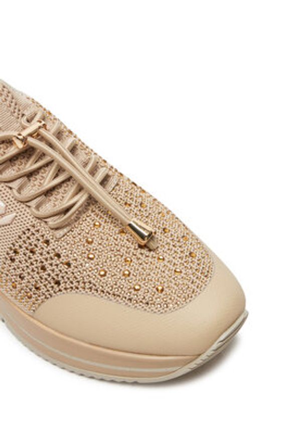 Patrizia Pepe Sneakersy PJ863 Beżowy. Kolor: beżowy. Materiał: materiał