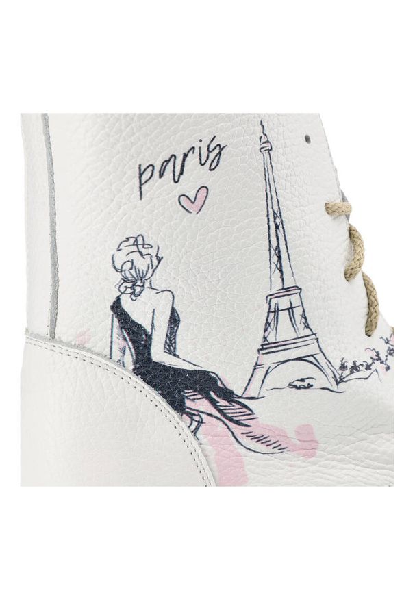 Białe Botki Armodo Wygodne Obuwie Damskie. Kolor: biały. Materiał: skóra. Obcas: na obcasie. Styl: elegancki. Wysokość obcasa: średni