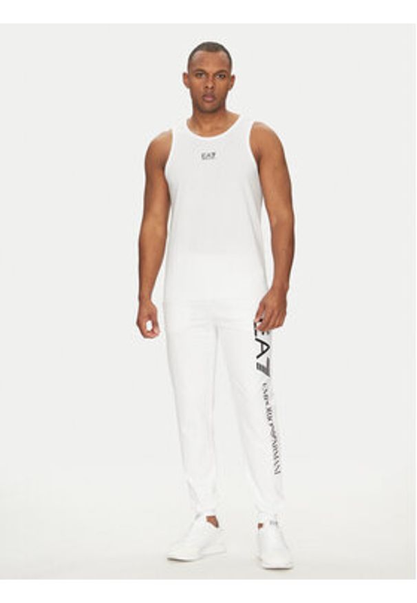 EA7 Emporio Armani Tank top 7M000295 AF10375 U0002 Biały Regular Fit. Kolor: biały. Materiał: bawełna