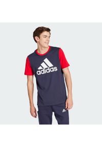 Adidas - Essentials Single Jersey Big Logo Tee. Kolor: czerwony, niebieski, wielokolorowy. Materiał: jersey