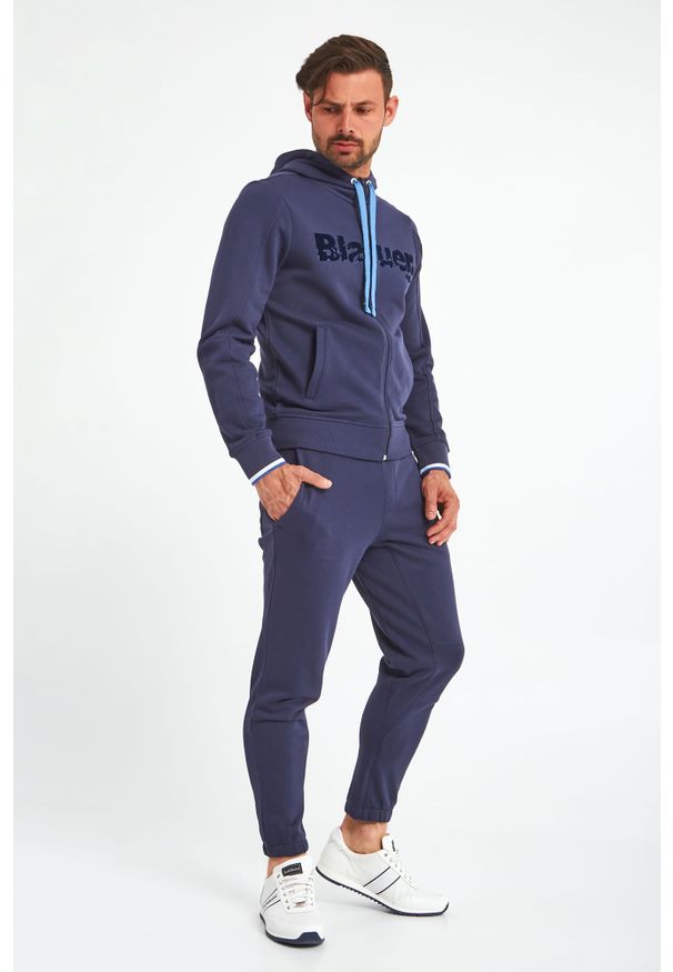 Blauer - BLUZA BLAUER. Typ kołnierza: kaptur. Wzór: aplikacja