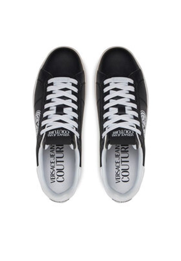 Versace Jeans Couture Sneakersy 78YA3SK1 Czarny. Kolor: czarny. Materiał: skóra