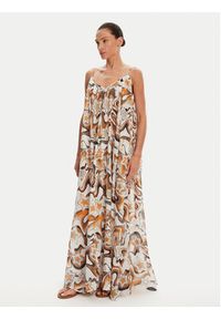 Devotion Twins - Devotion TWINS Sukienka letnia Athina 025.385G Kolorowy Loose Fit. Materiał: bawełna. Wzór: kolorowy. Sezon: lato