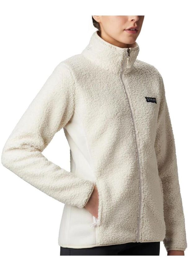 columbia - Damski sweter polarowy Columbia Panorama Full Zip. Typ kołnierza: polo. Kolor: beżowy. Materiał: polar. Sport: turystyka piesza