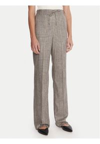 Marella Spodnie materiałowe Elodia 2523136071 Szary Regular Fit. Kolor: szary. Materiał: wiskoza