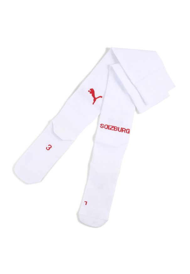 Puma - Męskie gładkie skarpety FC Red Bull Salzburg 24/25 PUMA White Red. Kolor: biały, czerwony, wielokolorowy. Wzór: gładki. Sport: piłka nożna