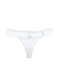 Intica - Stringi koronkowe z gładkim wykończeniem na co dzień i okazje Otha. Kolor: biały. Materiał: koronka. Wzór: gładki