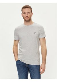 Guess T-Shirt Caleb U97M00 KCD31 Szary Slim Fit. Kolor: szary. Materiał: bawełna