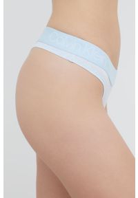 Calvin Klein Underwear stringi. Kolor: niebieski