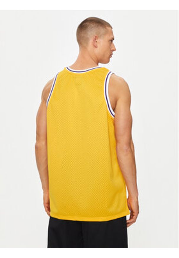 DC Tank top Showtime Jersey ADYKT03229 Żółty Regular Fit. Kolor: żółty. Materiał: syntetyk