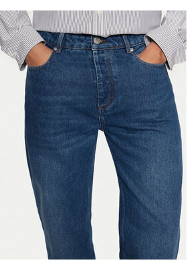AMI PARIS - AMI Paris Jeansy UTR500.DE0025 Niebieski Straight Leg. Kolor: niebieski
