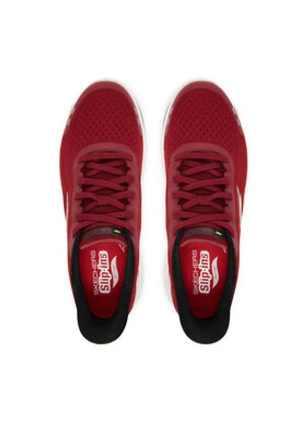 skechers - Skechers Sneakersy Go Walk Arch Fit N-Joy 217075 DKRD Bordowy. Kolor: czerwony. Materiał: materiał