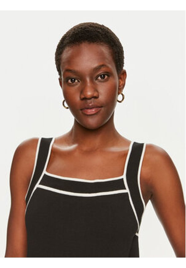 BOSS - Boss Top Flimi 50518362 Czarny Regular Fit. Kolor: czarny. Materiał: wiskoza