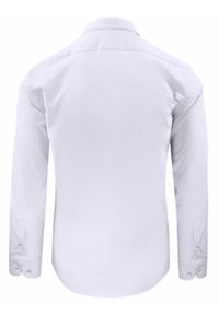 Koszula Męska, Elegancka o Regularnym Kroju - Victorio - Biała. Okazja: na co dzień. Kolor: biały. Materiał: elastan, bawełna. Długość rękawa: długi rękaw. Długość: długie. Styl: elegancki #2