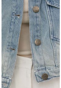 TwinSet - Twinset kurtka jeansowa damska przejściowa oversize. Kolor: niebieski. Materiał: jeans #6