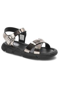 Big-Star - Czarne Sandały Big Star Dziewczęce Buty Na Lato. Okazja: na co dzień. Zapięcie: pasek. Kolor: czarny. Sezon: lato. Styl: elegancki, casual #1