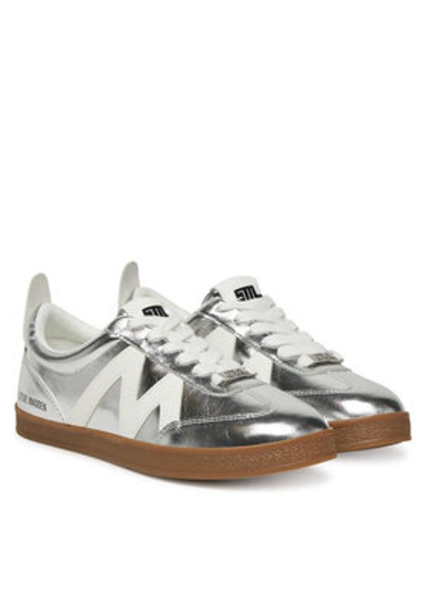 Steve Madden Sneakersy Degree SM11003179 Srebrny. Kolor: srebrny. Materiał: skóra