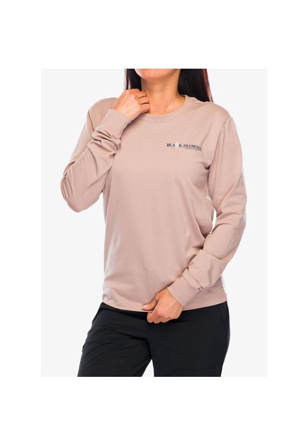 Longsleeve damski Black Diamond Heritage Wordmark. Kolor: beżowy. Długość rękawa: długi rękaw