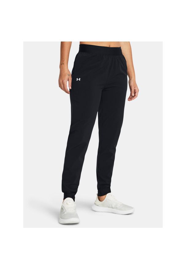 Spodnie treningowe damskie Under Armour Sport High Rise Woven. Kolor: czarny. Sport: fitness