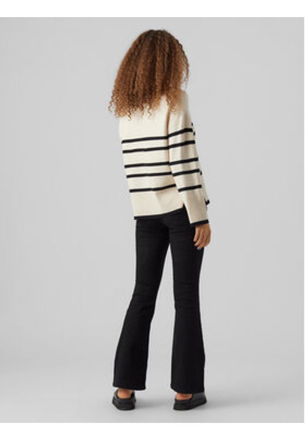 Vero Moda Sweter 10278319 Beżowy Regular Fit. Kolor: beżowy. Materiał: syntetyk
