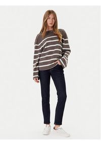 TOMMY HILFIGER - Tommy Hilfiger Bluzka Gold Button WW0WW45760 Brązowy Relaxed Fit. Kolor: brązowy. Materiał: bawełna #2