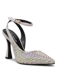 Pinko - PINKO Sandały Lisette Slingback PE BLKS1 100566 A0N6 Szary. Kolor: szary. Materiał: skóra, zamsz #6