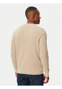 TOMMY HILFIGER - Tommy Hilfiger Sweter Essential MW0MW36347 Beżowy jasny Regular Fit. Kolor: beżowy. Materiał: bawełna #5