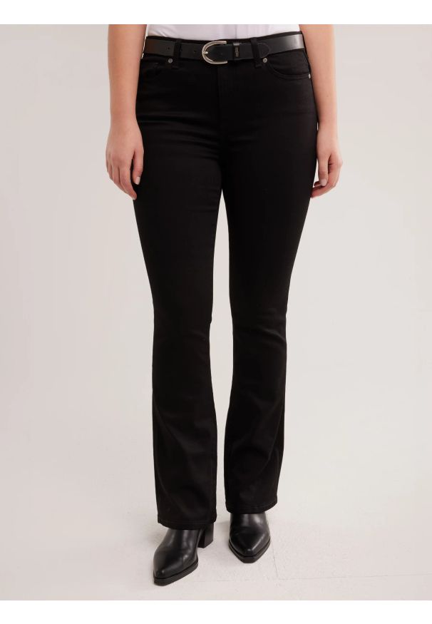 Big-Star - Jeansy damskie czarne Adela Bootcut 908. Kolor: czarny