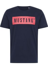 Mustang - 3PAK MUSTANG STYLE ALEX C LOGO TEE MĘSKI T-SHIRT KOSZULKI NADRUK CZARNY SZARY GRANATOWY 1013223. Kolor: wielokolorowy, niebieski, czarny, szary. Wzór: nadruk #3