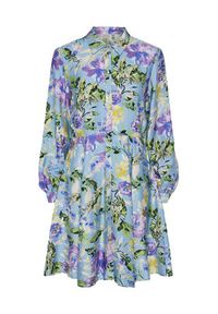 YAS Sukienka koszulowa Kaya 26037079 Kolorowy Regular Fit. Materiał: wiskoza. Wzór: kolorowy. Typ sukienki: koszulowe #7
