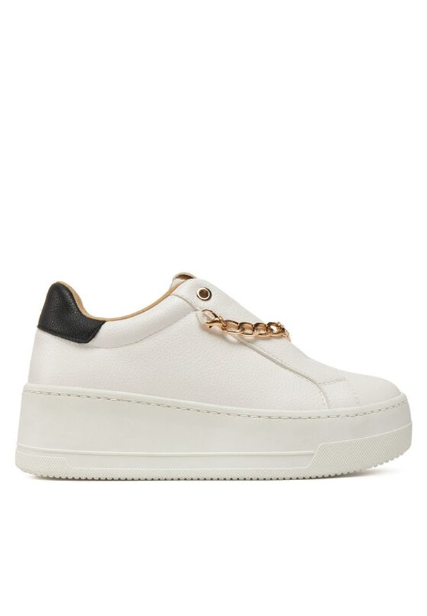 DeeZee Sneakersy AM25231-B Biały. Kolor: biały. Materiał: skóra