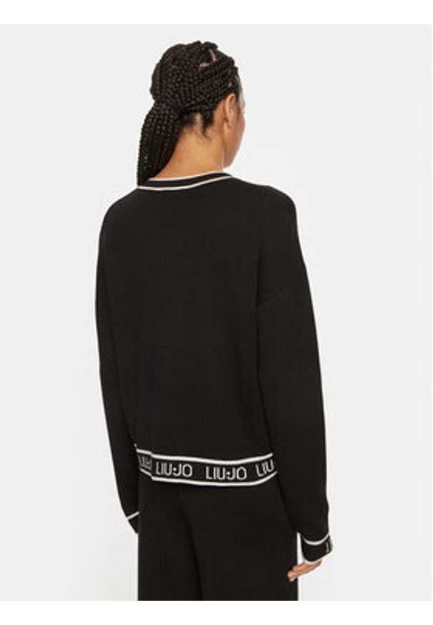 Liu Jo Sport Sweter TF4049 MS59L Czarny Relaxed Fit. Kolor: czarny. Materiał: syntetyk. Styl: sportowy