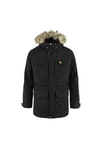 Fjällräven - Kurtka zimowa męska Fjallraven Nuuk Parka. Kolor: wielokolorowy, szary, czarny. Sezon: zima