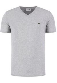 Lacoste T-Shirt TH6710 Szary Regular Fit. Kolor: szary. Materiał: bawełna #2