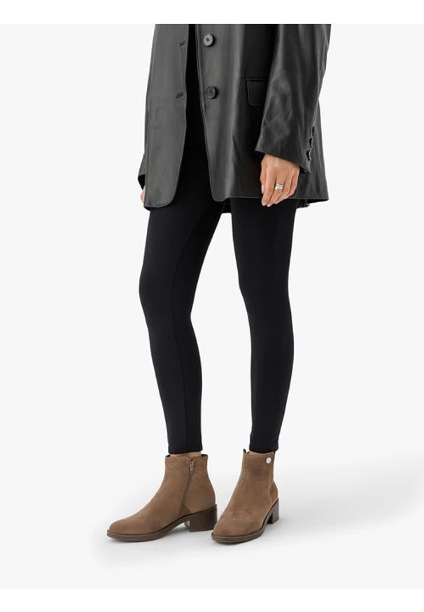 Ryłko - Szarobeżowe ocieplane botki. Okazja: na co dzień. Nosek buta: okrągły. Zapięcie: zamek. Kolor: szary. Szerokość cholewki: normalna. Wysokość cholewki: za kostkę. Materiał: skóra, welur. Obcas: na obcasie. Styl: casual, street. Wysokość obcasa: średni