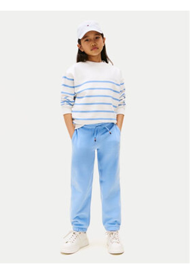 TOMMY HILFIGER - Tommy Hilfiger Spodnie dresowe KS0KS00596 Błękitny Regular Fit. Kolor: niebieski. Materiał: bawełna
