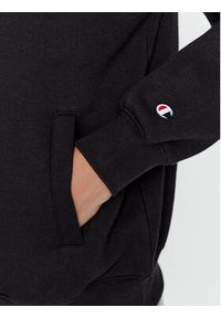 Champion Bluza Hooded Half Zip Sweatshirt 116581 Czarny Oversize. Kolor: czarny. Materiał: bawełna #4