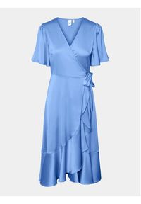 YAS Sukienka koktajlowa Thea 26028890 Niebieski Standard Fit. Kolor: niebieski. Materiał: syntetyk. Styl: wizytowy #4