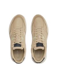 TOMMY HILFIGER - Tommy Hilfiger Sneakersy Modern Runner Premium Lth FM0FM04879 Beżowy. Kolor: beżowy. Materiał: skóra #5