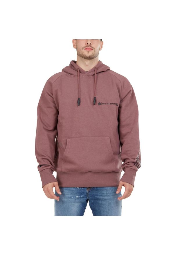 FUNDANGO - Bluza męska Fundango Talis z kapturem. Typ kołnierza: kaptur. Kolor: fioletowy. Styl: sportowy